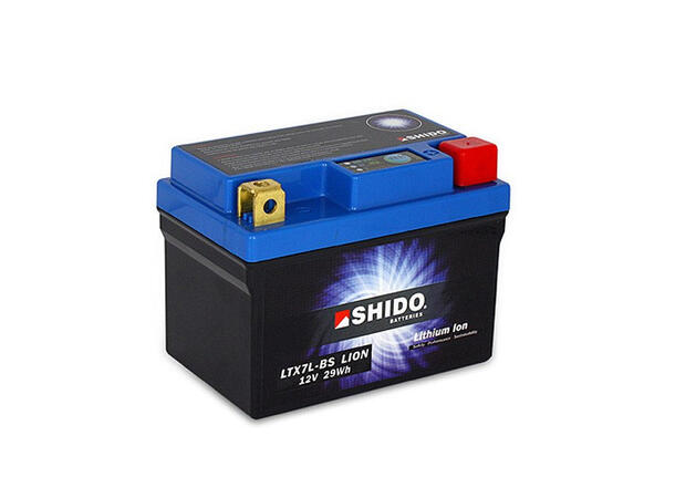 Shido LTX7L-BS Lithium Batteri 12V, 2.4Ah, 30Wh, 113x69x125 